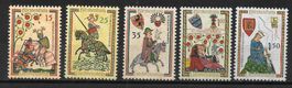 Liechtenstein Serie 349-353 ** Minnesänger 30.5.1961