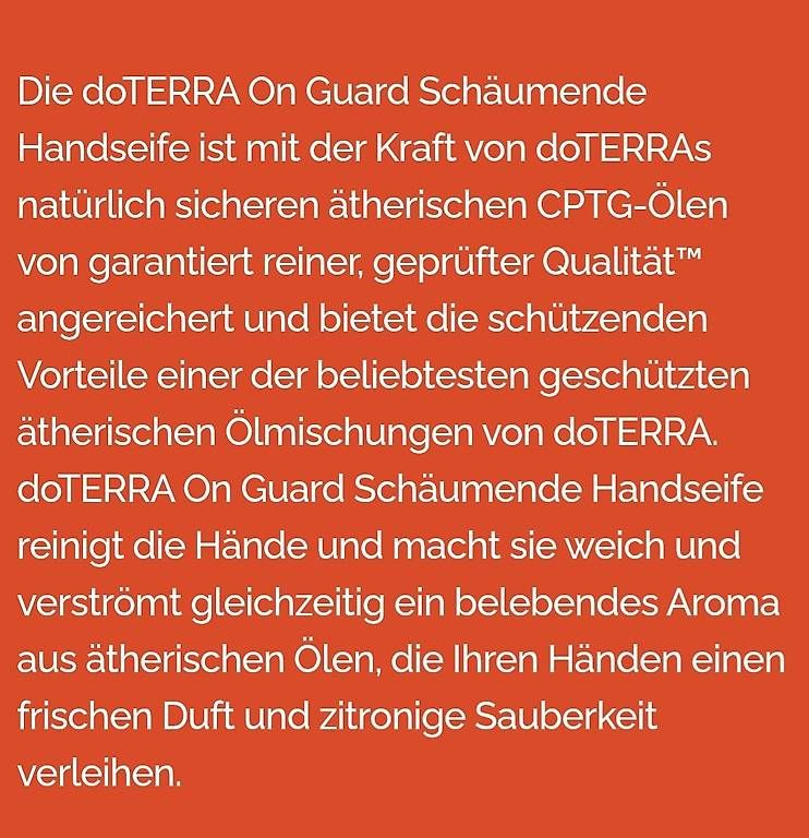 Doterra Doccia: Dõterra On Guard schäumende Handseife – Nuovo e nell'imballaggio originale da Lyss venduto da Infinia 1
