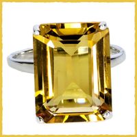 CITRINE , Citrin Ring 925 Silber