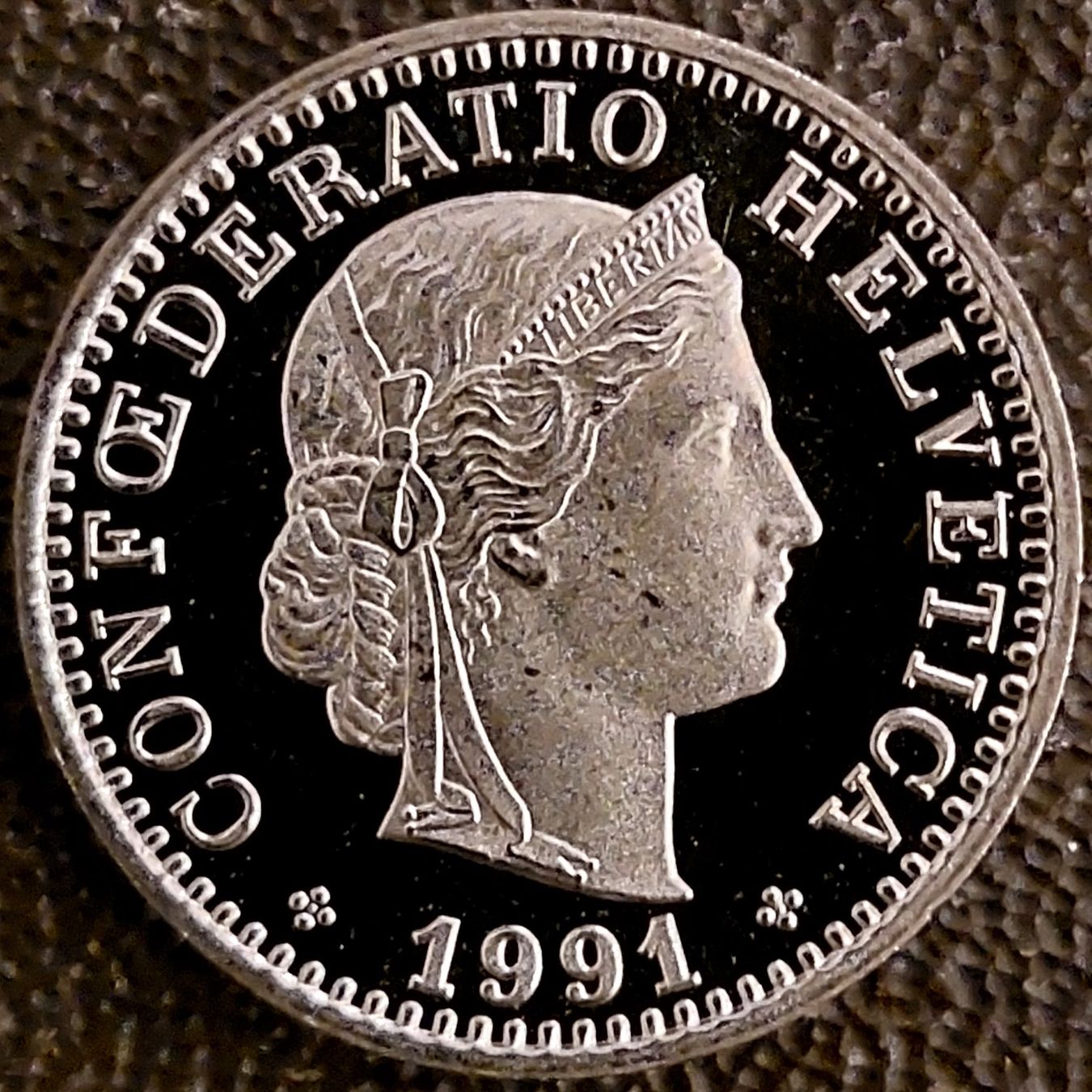 Tutti le monete: 20 Rappen 1991 stgl. / aus Münzsatz – Nuovo (secondo la descrizione) da Arch venduto da coinsandmore