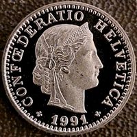 20 Rappen 1991 stgl. / aus Münzsatz