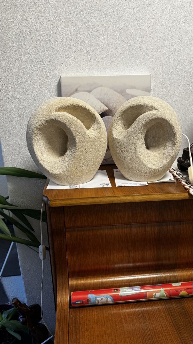 Lampade: Lampe de chevet en pierre calcaire – Usato da Collonges venduto da 2D_Collector