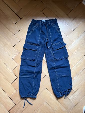 ZARA - Cargohose dunkelblau 34