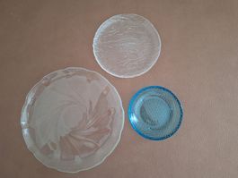 3er-Set Glas-Teller