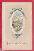 PRÄGEKARTE, JOYEUSES PAQUES, 1.4.1910