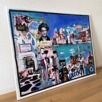 Mykonos Pop Art Kunst Neo Expressionismus Strand Palmen Bild