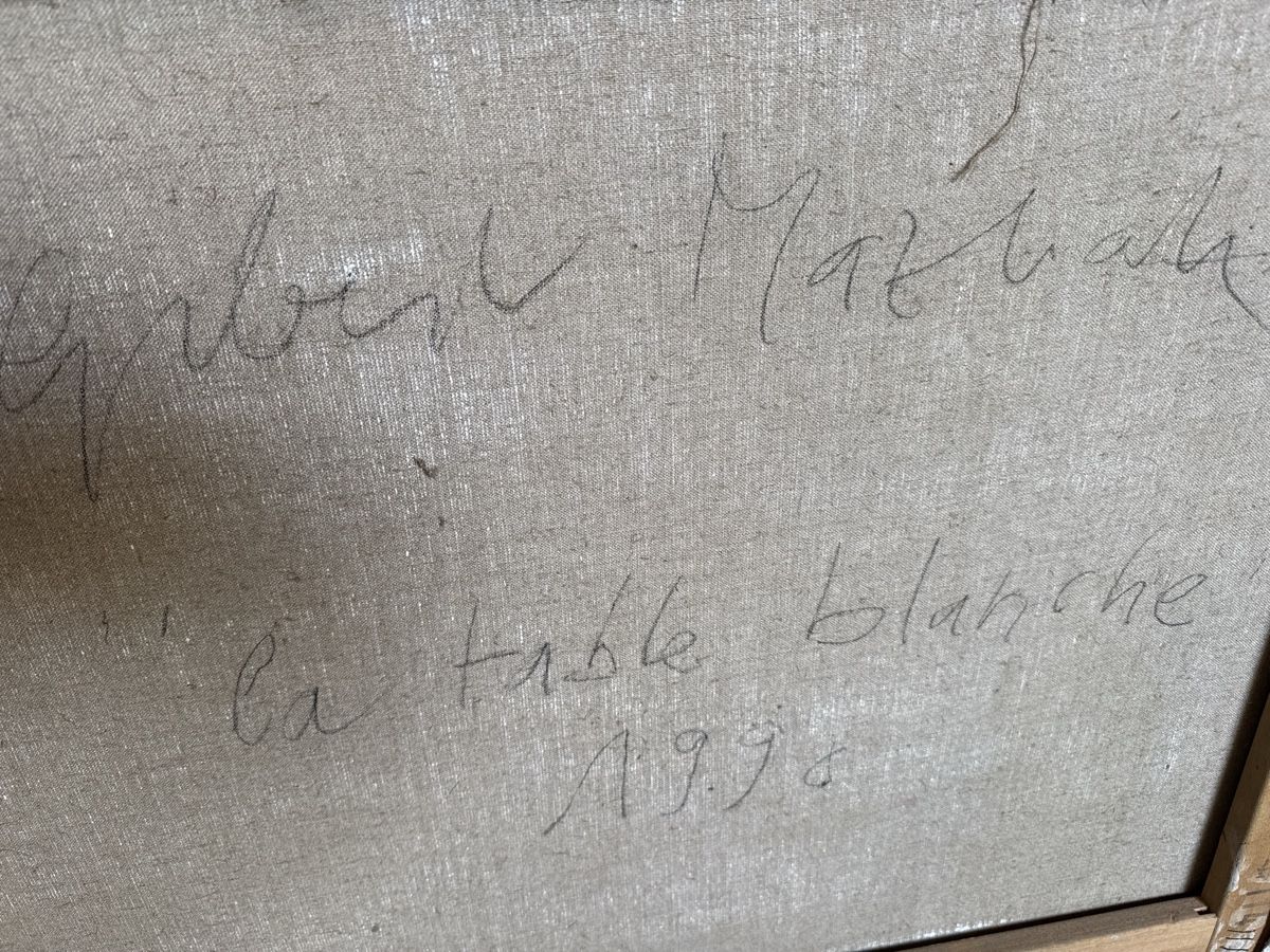 Dipinti: MAZLIAH Gilbert (1942)  La table Blanche Grand tableau – Usato da Schmitten FR venduto da Hohezelg 6