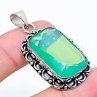 Ciondoli: Fire Opal Gemstone Handmade 925 Sterling Silver Pendant – Usato da Gächlingen venduto da CHARLEZGIFTS