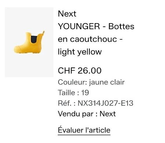 Next Schuhe für Jungen: Bottes de pluie NEXT taille 19 – Neu und originalverpackt aus Sion von ABE25 1