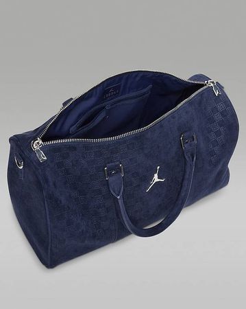 Jordan Suede Monogram Duffel Bag 25L  Midnight Navy