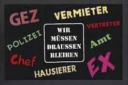 Teppich - Wir müssen draussen bleiben