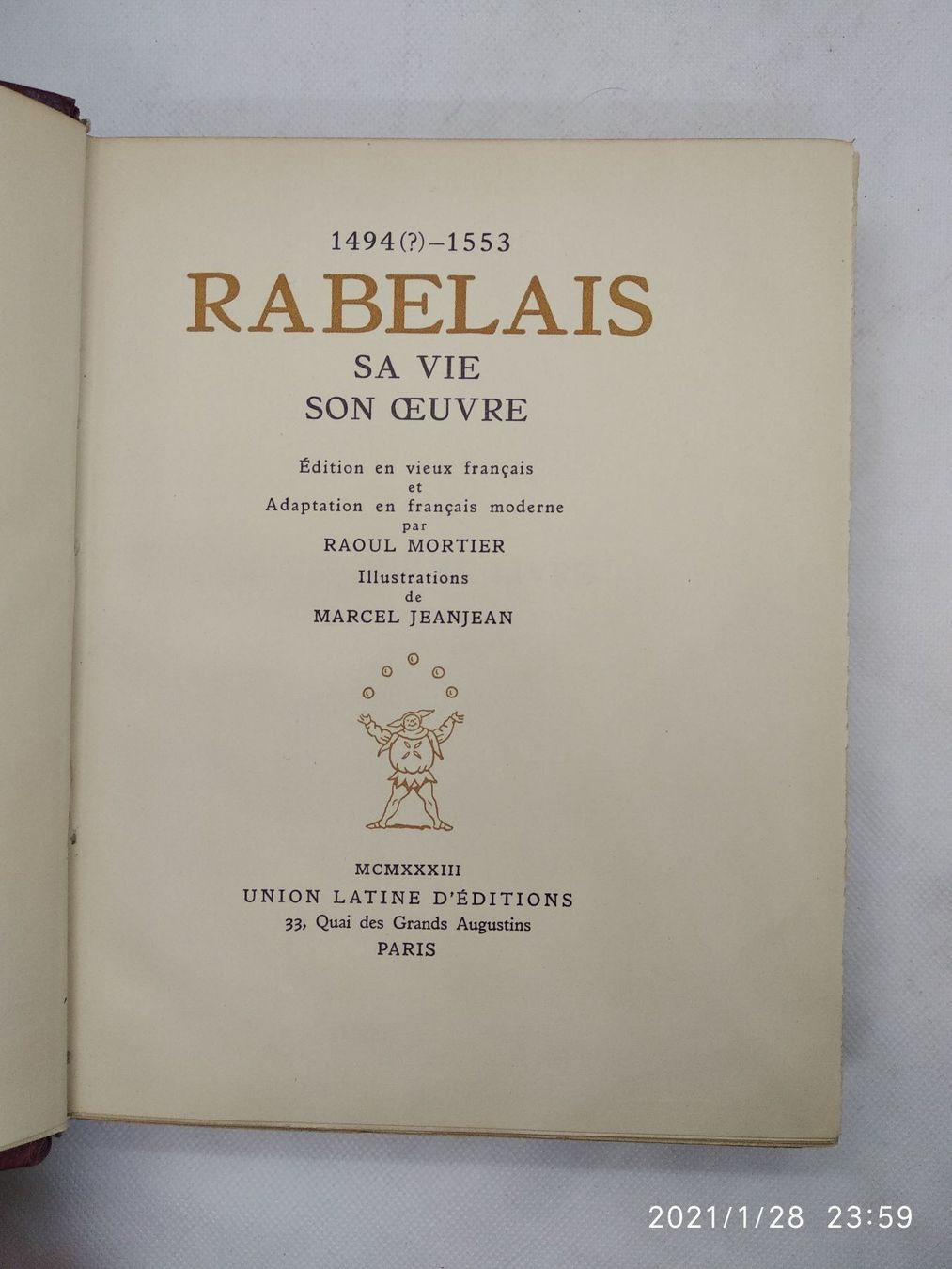 Libri: FRANCOIS RABELAIS - BIBLIOPHILE AUSGABE – Usato da Goldach venduto da Gaip 3