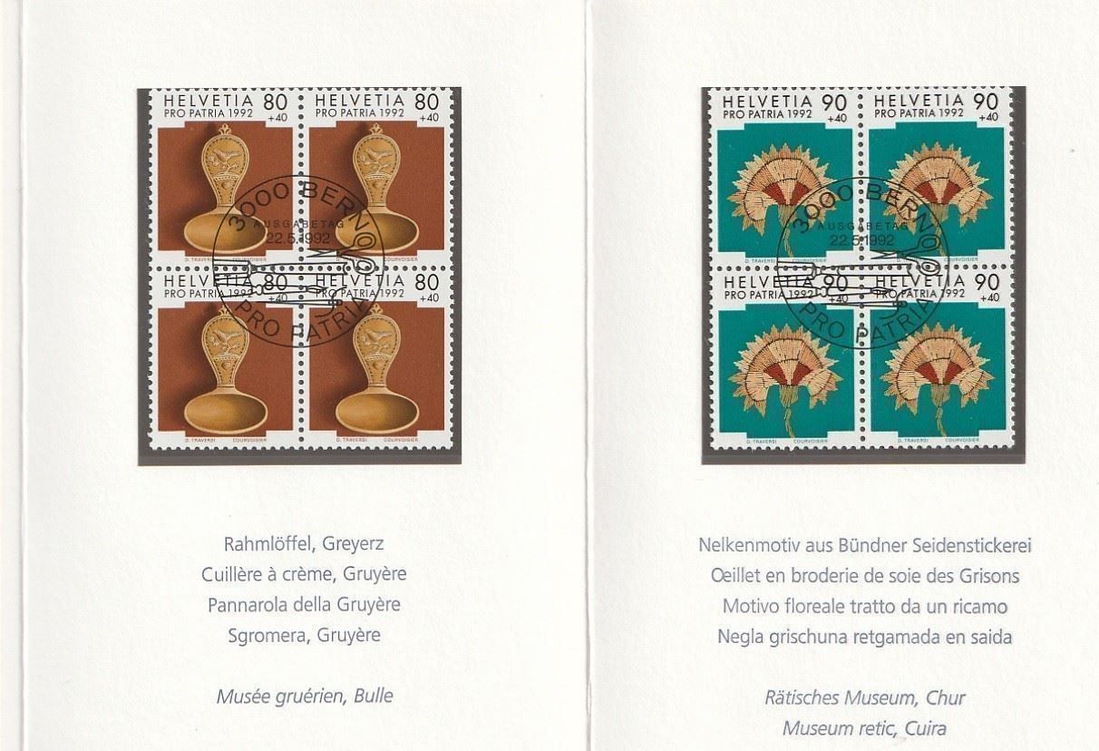 Tutti i francobolli: PTT Souvenir Pro Patria 1992 – Nuovo (secondo la descrizione) da Aarburg venduto da Aare10 2