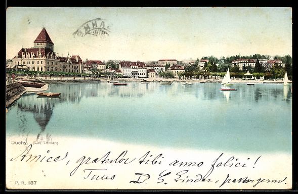 Cartoline postali: Lithographie Ouchy, Lac Léman – Usato da Berlin venduto da bartko-reher