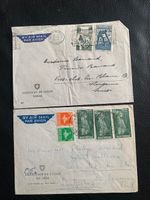 2 lettres  ambassades de Suisse Dakar & New Dehli 1954