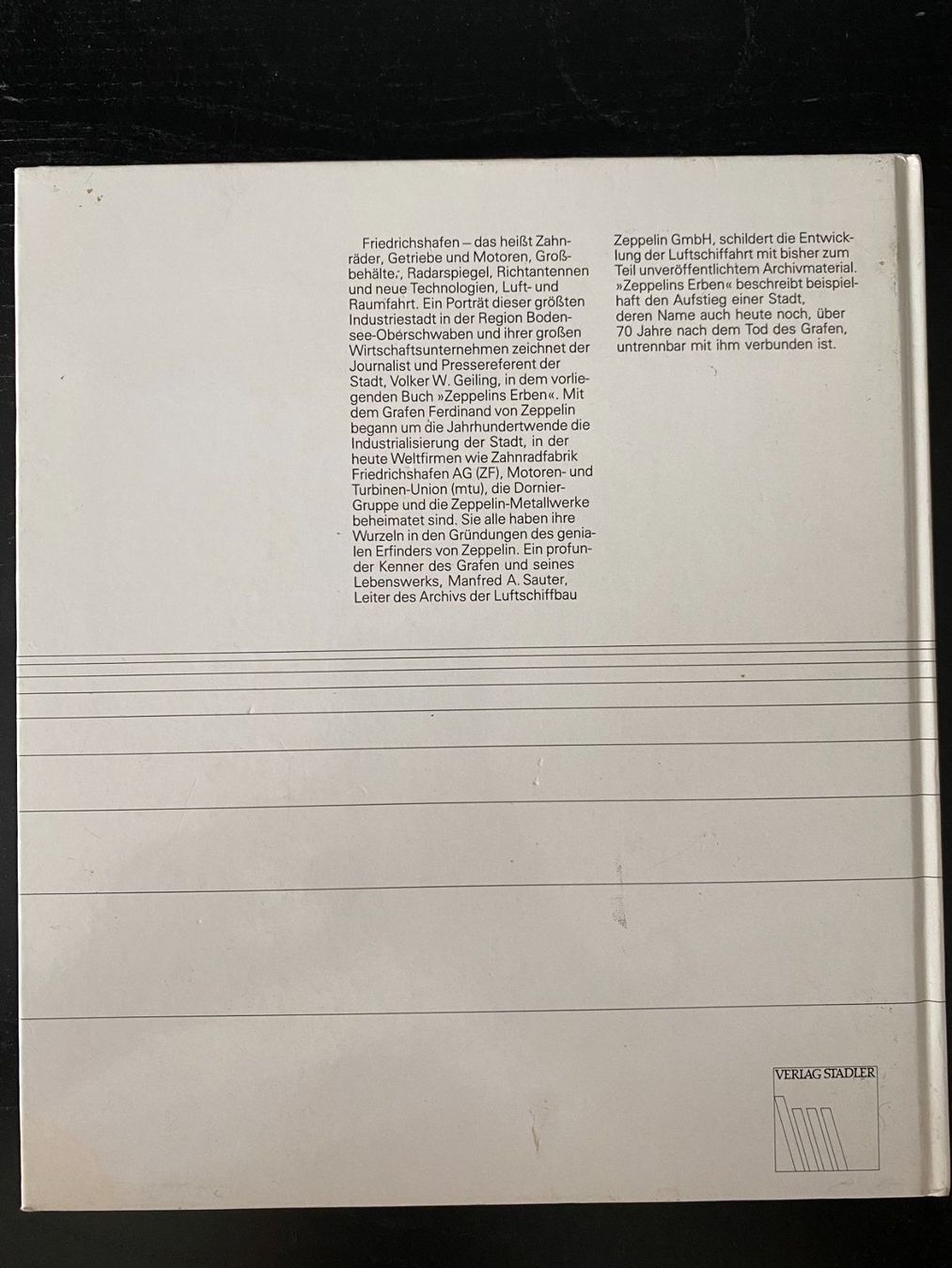 Libri: Zeppelins Erben Buch - Gailing Sauter – Usato da Hombrechtikon venduto da Uptowns 2