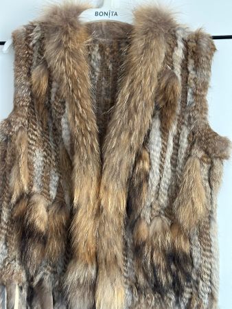 Pelzweste/Gilet Kaninchen Pelz one Sitz
