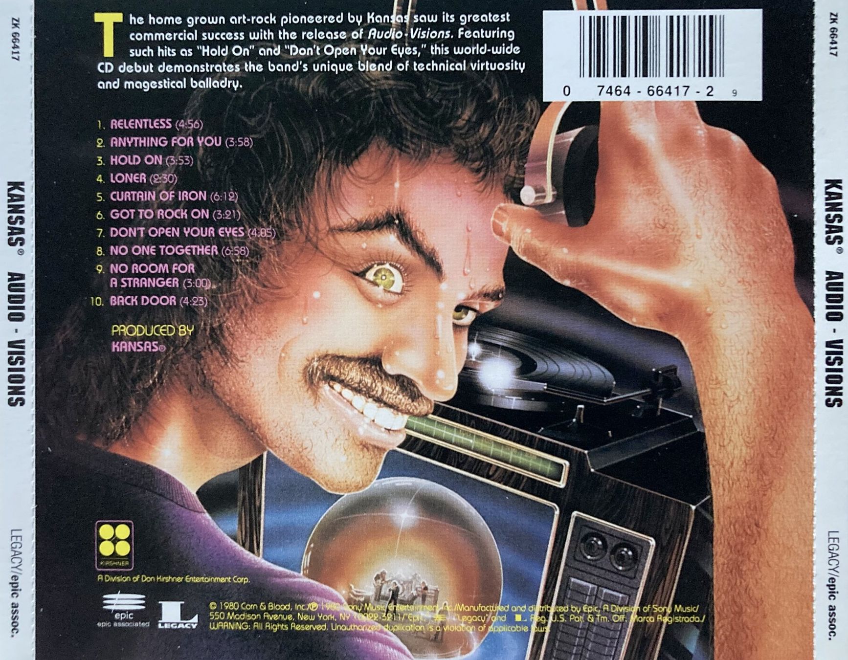 CD: KANSAS - AUDIO-VISIONS – Usato da Bottens venduto da hotter-than-hell 1