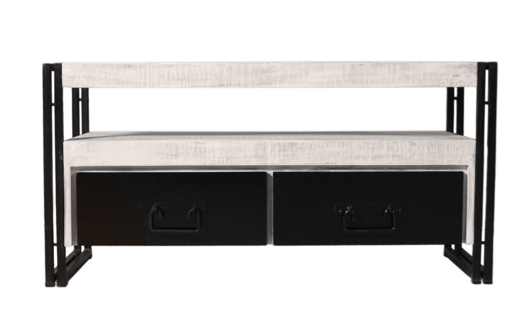 Mobili TV: Lowboard WHITE PANAMA Mango weiss 112 cm – Nuovo (secondo la descrizione) da Unterentfelden venduto da moebelrufli 4
