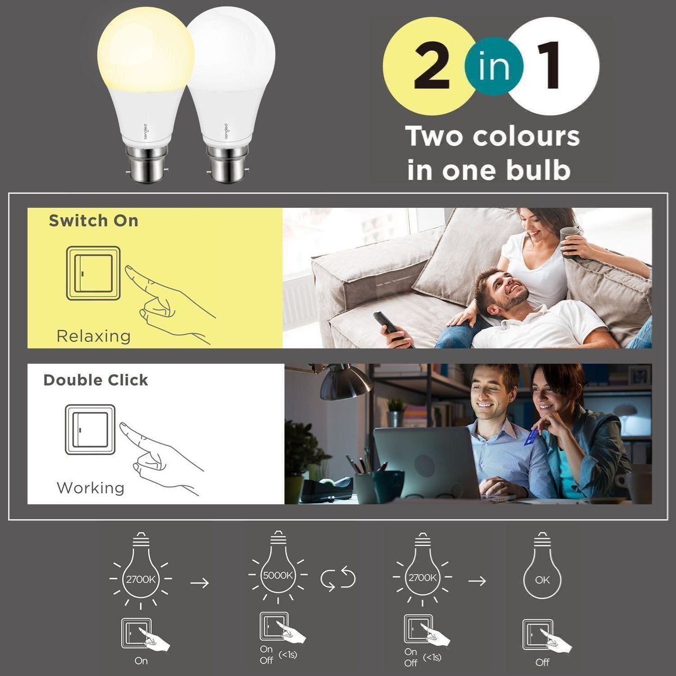 Lampade: Sengled Mood LED mit 2 Lichtstimmungen, E27 – Nuovo e nell'imballaggio originale da Schaffhausen venduto da Kartenprofi 5