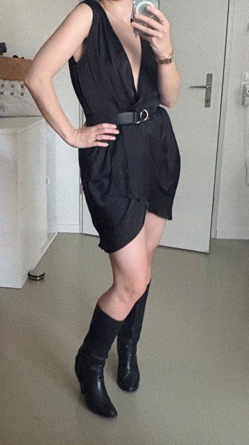 La Redoute Vestiti: Petite robe noire drapée col plongeant T. S – Usato da Zürich venduto da AnnaSa 6