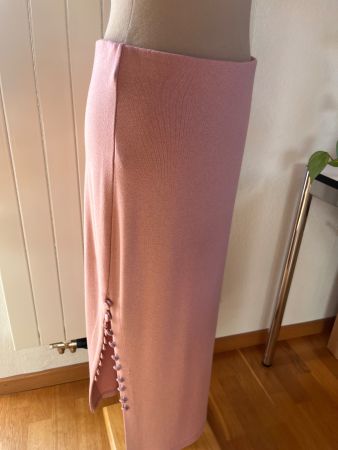 Vintage Bleistiftrock / Rosa / Knöpfe / Gr. M