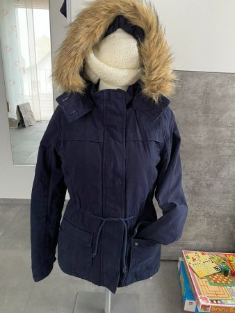Winterjacke dunkelblau,Gr.S,Webbpelzbesatz abnehmbar