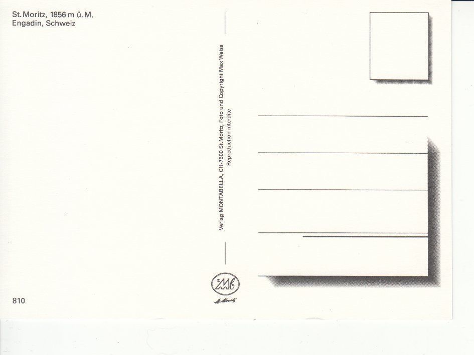 Ansichtskarten: St. Moritz 5 um 1995 – Gebraucht aus Bürglen TG von StampGraf 1