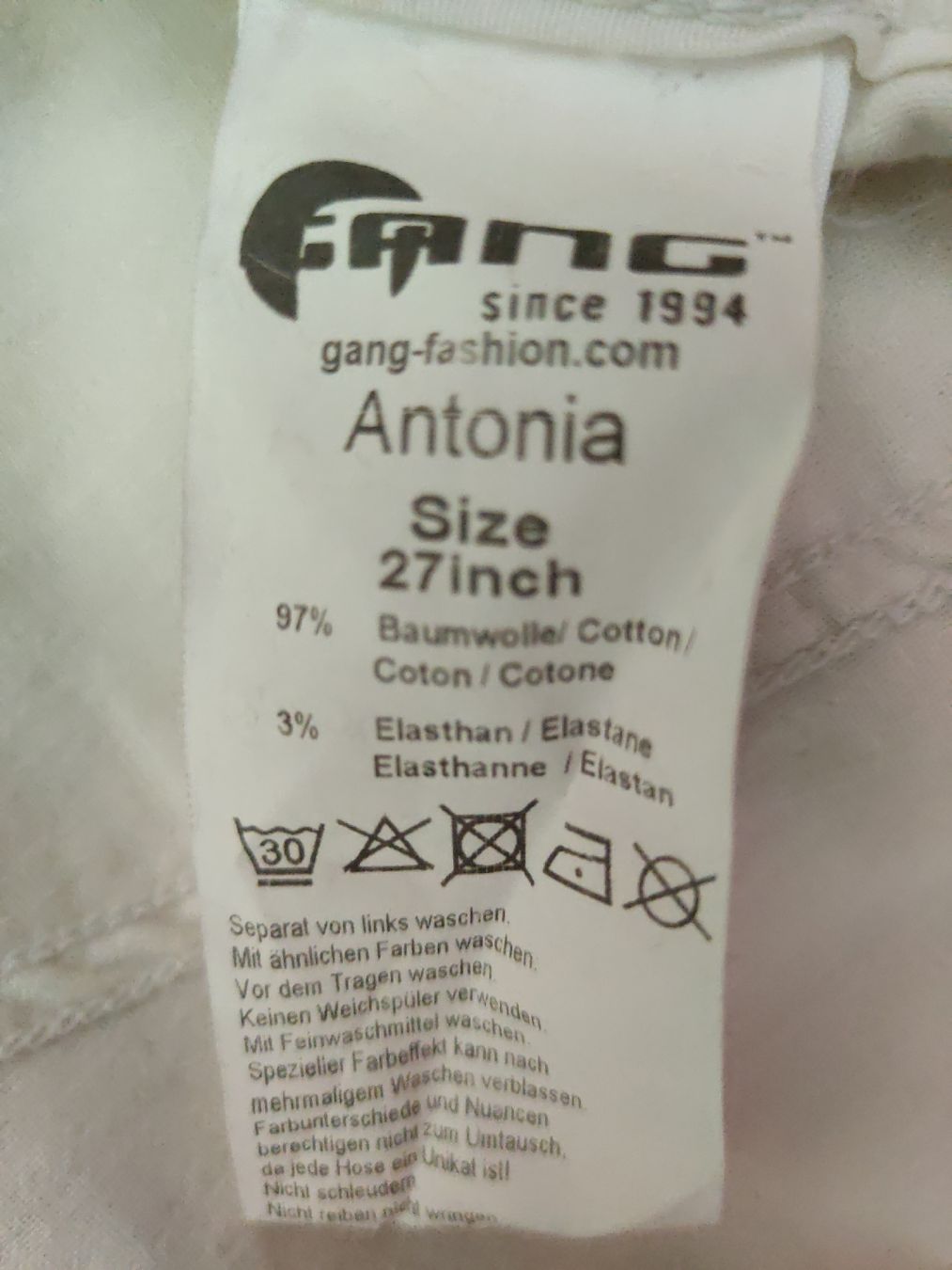 Gang Jeans: GANG Antonia weiss Grösse 27 – Nuovo (secondo la descrizione) da dornach venduto da morgenrot2000 4