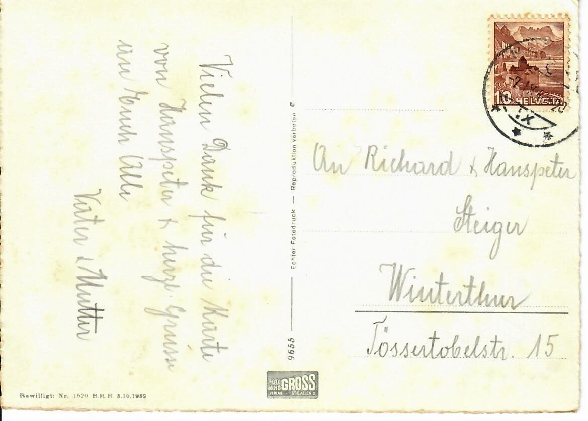 Cartoline postali: Nesslau – Usato da Hochdorf venduto da Ziegel-16 1