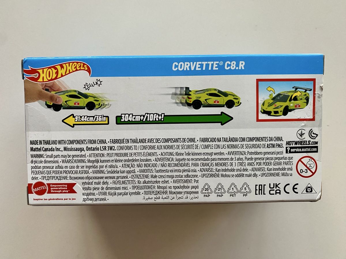 Hot Wheels Giocattoli: Hot Wheels Corvette C8.R - Pull Back Speeder – Nuovo e nell'imballaggio originale da Oberembrach venduto da theZaz 1