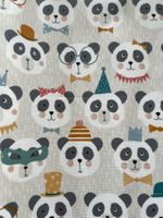 beschichteter Baumwollstoff Panda