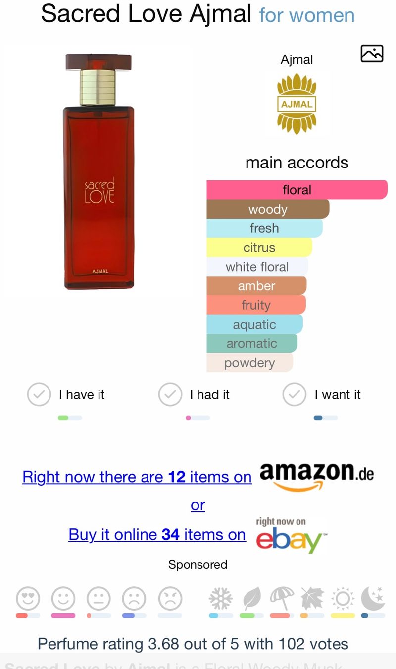 Profumi & Eau de Toilette: Ajmal Sacred Love EDP 5ml. Abfüllung – Usato da Zürich venduto da deruja 1