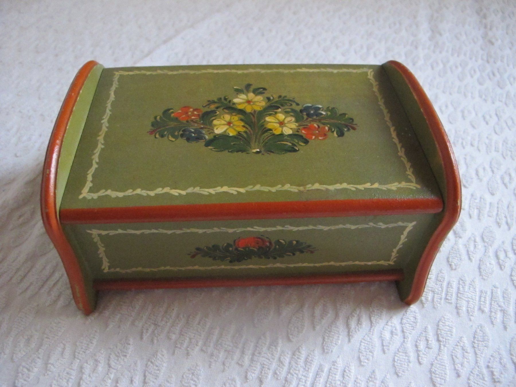 Schmuckkästen: Schmuck Schatulle /mit Bauernmalerei/Alt – Gebraucht aus Löhningen von Chimae67