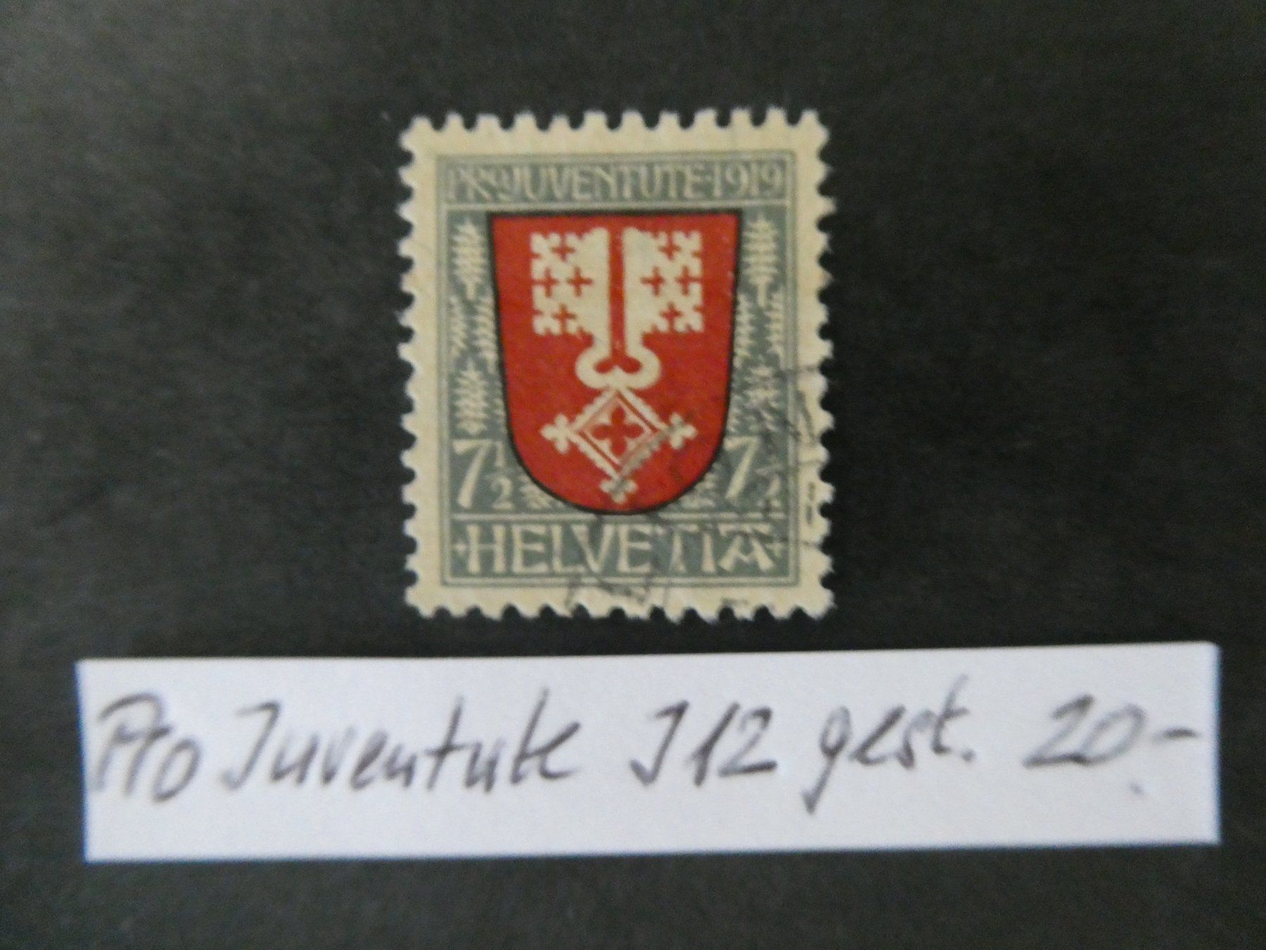 Tutti i francobolli: Pro Juventute 1919 Nr. J12 gestempelt – Usato da Lausen venduto da Herbamare01