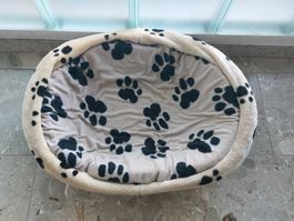 Schönes Weidenkörbchen Hundebett Katzenkorb mit Kissen