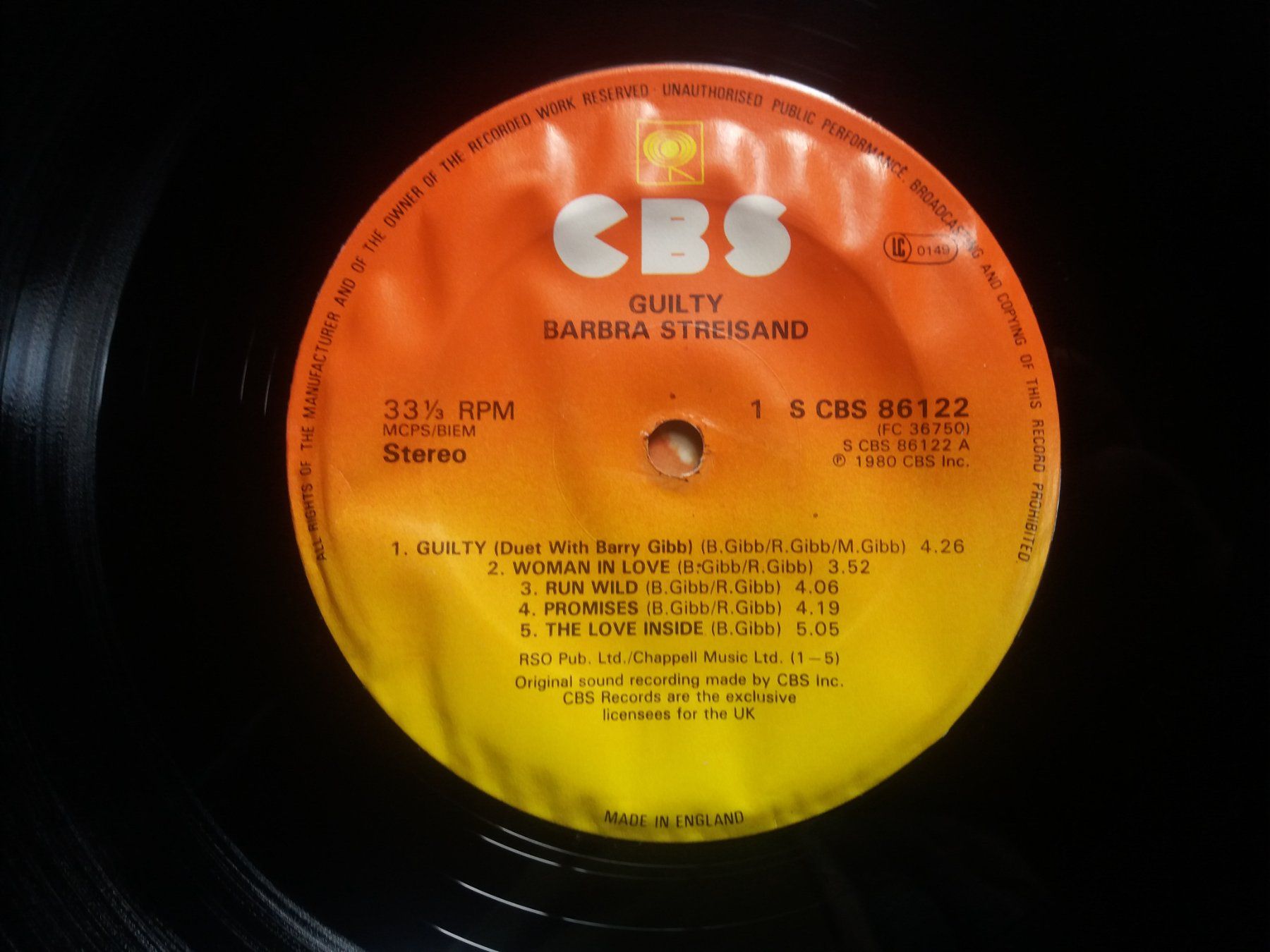 Dischi in vinile: LP (Barbara Streisand) Guilty – Usato da Meyrin venduto da toutatis 6