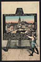 Schultafel-AK Köln, Totalansicht mit Do
