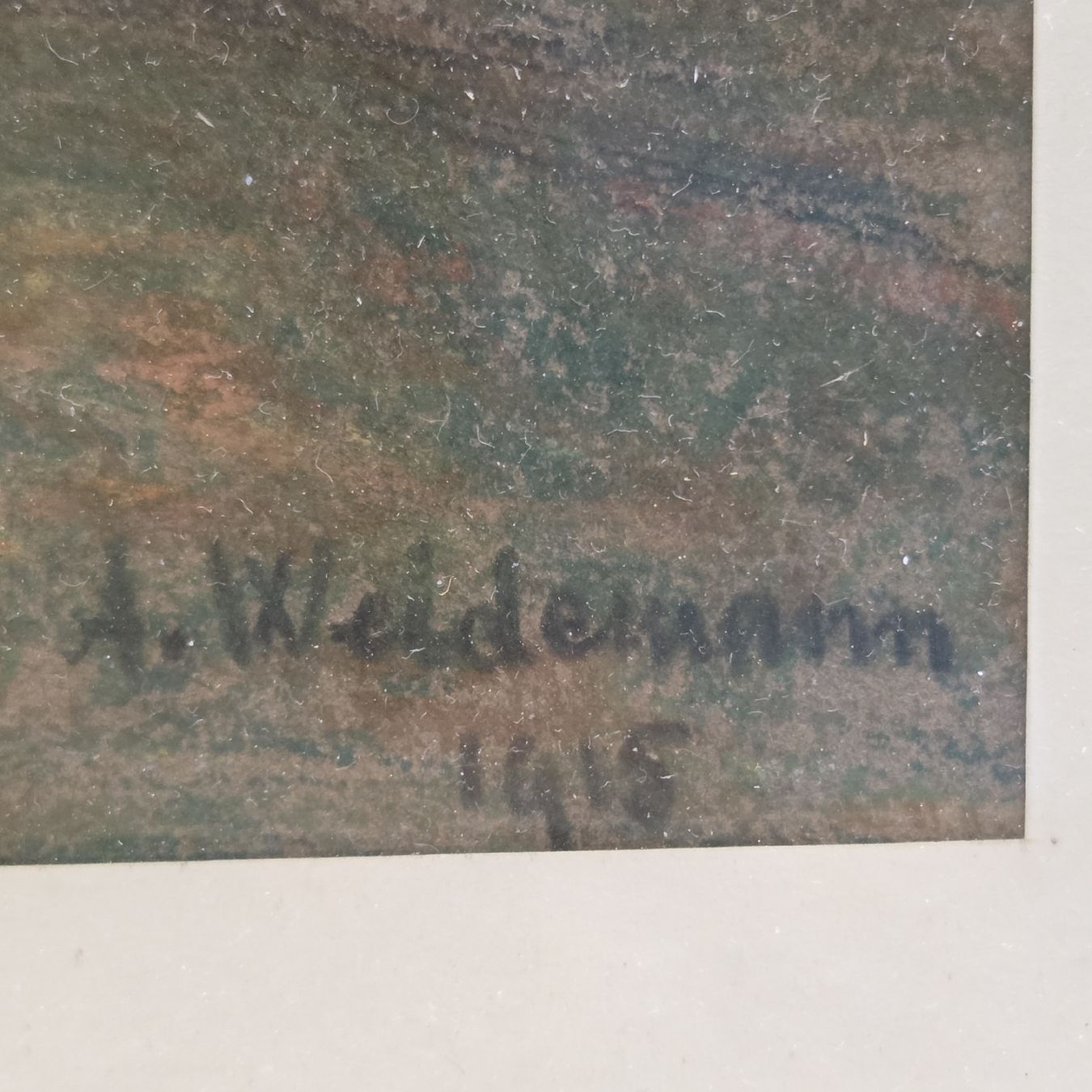 Foto & Immagini: Bild signiert A.Weidemann, 1915, Goldrahmen.. – Usato da Stans venduto da Ducati16 3
