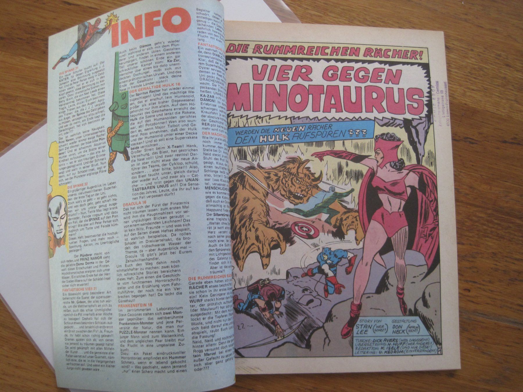 Fumetti: Die Ruhmreichen Rächer Nr 16 Avengers   1974 Williams Comic – Usato da Gossau SG venduto da Noryflory 1