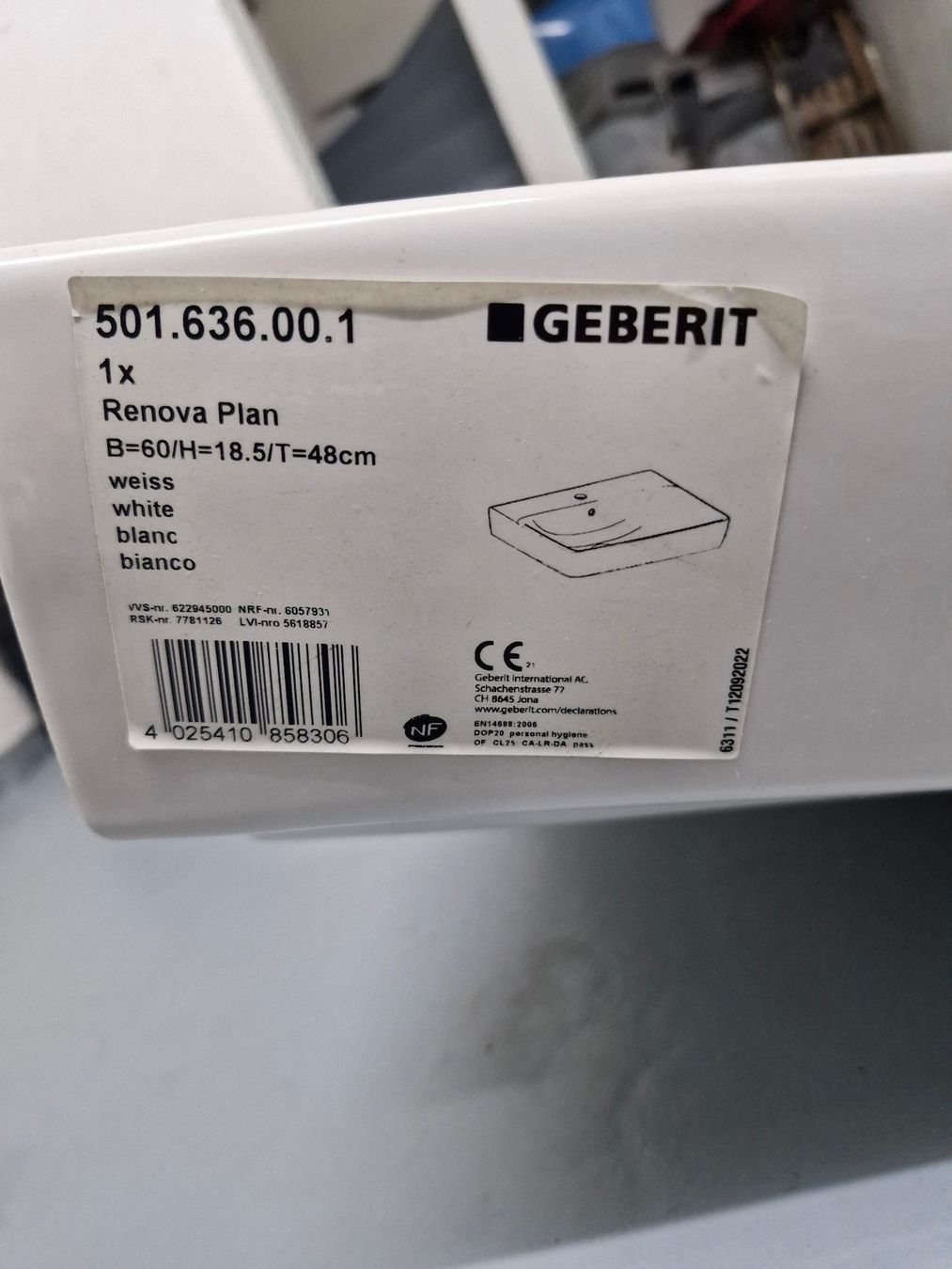 Geberit Lavabi & lavandini: Lavabo – Nuovo e nell'imballaggio originale da Zuchwil venduto da yetmisli 1
