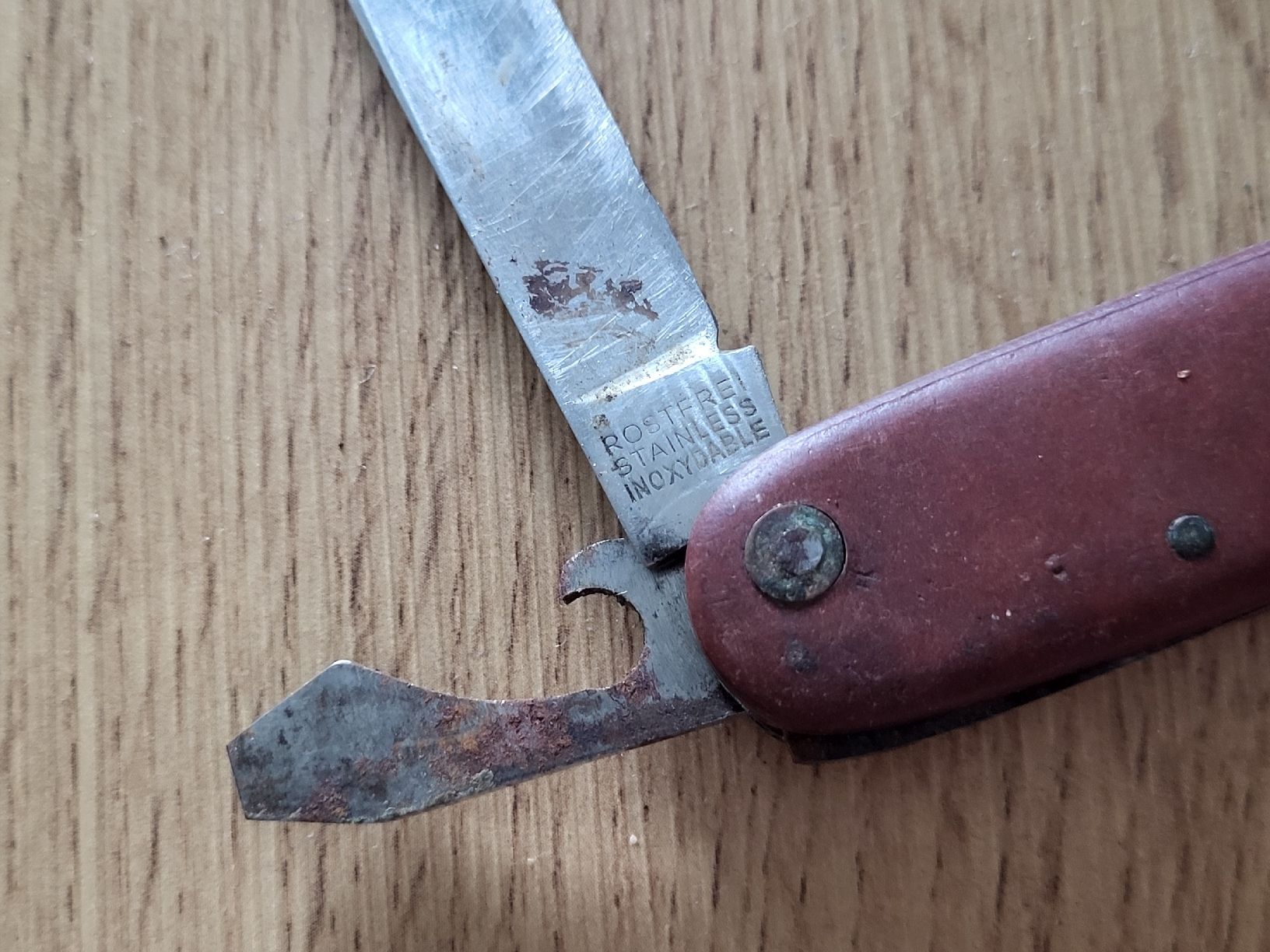 Solingen Taschenmesser: Taschenmesser mit Korkenzieher und Klinge, gebraucht – Gebraucht aus Allschwil von Uhrenbinz 6