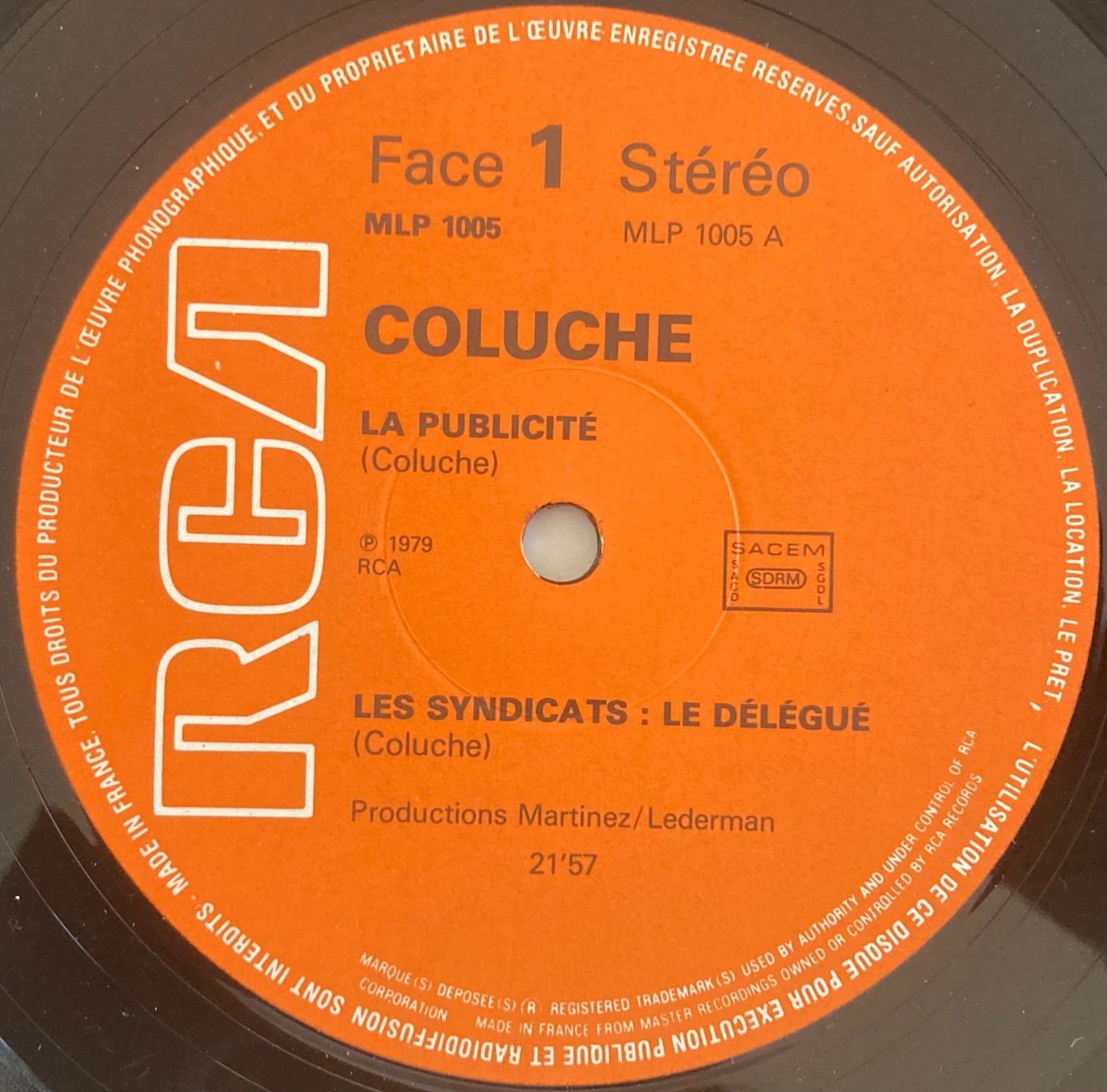 Schallplatten: COLUCHE - INTERDIT DE COLUCHE – Gebraucht aus Poliez-Pittet von Newtown-Records 2