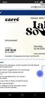 tages ticket Samstag Lake Sound, Parov Stelar, Rapperswil,