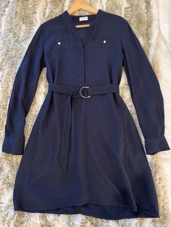Robe Tunique Femme Claudie Pierlot Taille 38/40 - Coton Gris - Occasion Très Bon état - Style Chemisier