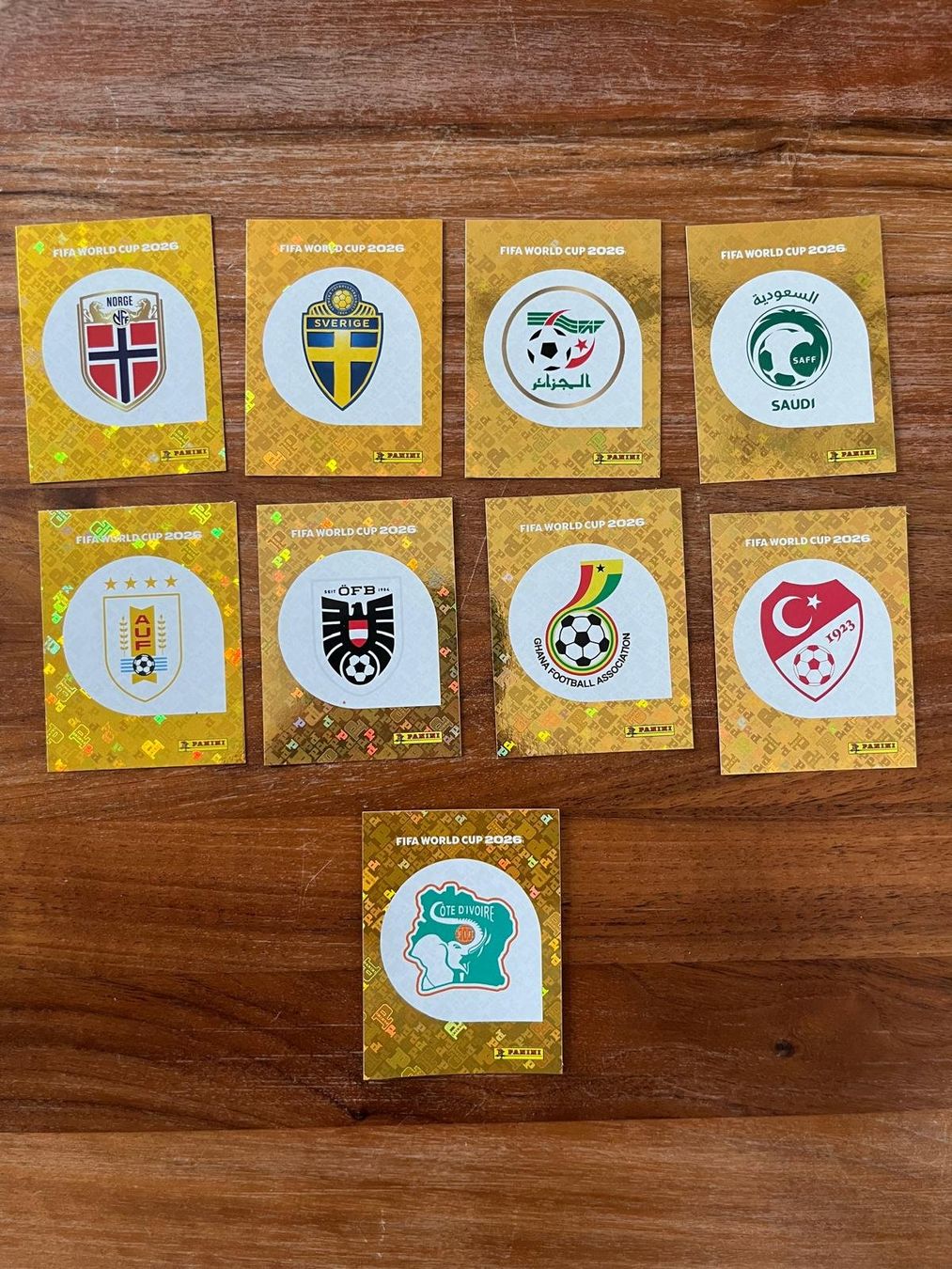 Panini Carte collezionabili: 9 x WM26 Panini Wappen – Nuovo (secondo la descrizione) da Männedorf venduto da Gizhmo3