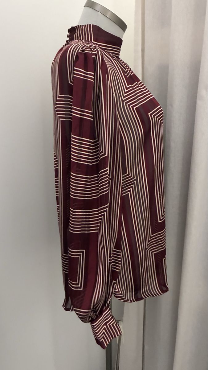 H&M Camicette: Bordeaux Bluse mit Muster, Grösse 40, Herbst Saison! – Nuovo (secondo la descrizione) da Bäretswil venduto da Viechel 1