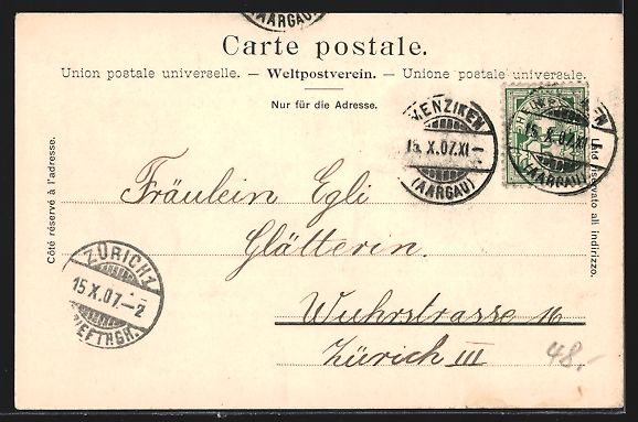 Cartoline postali: Menziken, Gemeindehaus, Südliche und n – Usato da Berlin venduto da bartko-reher 1