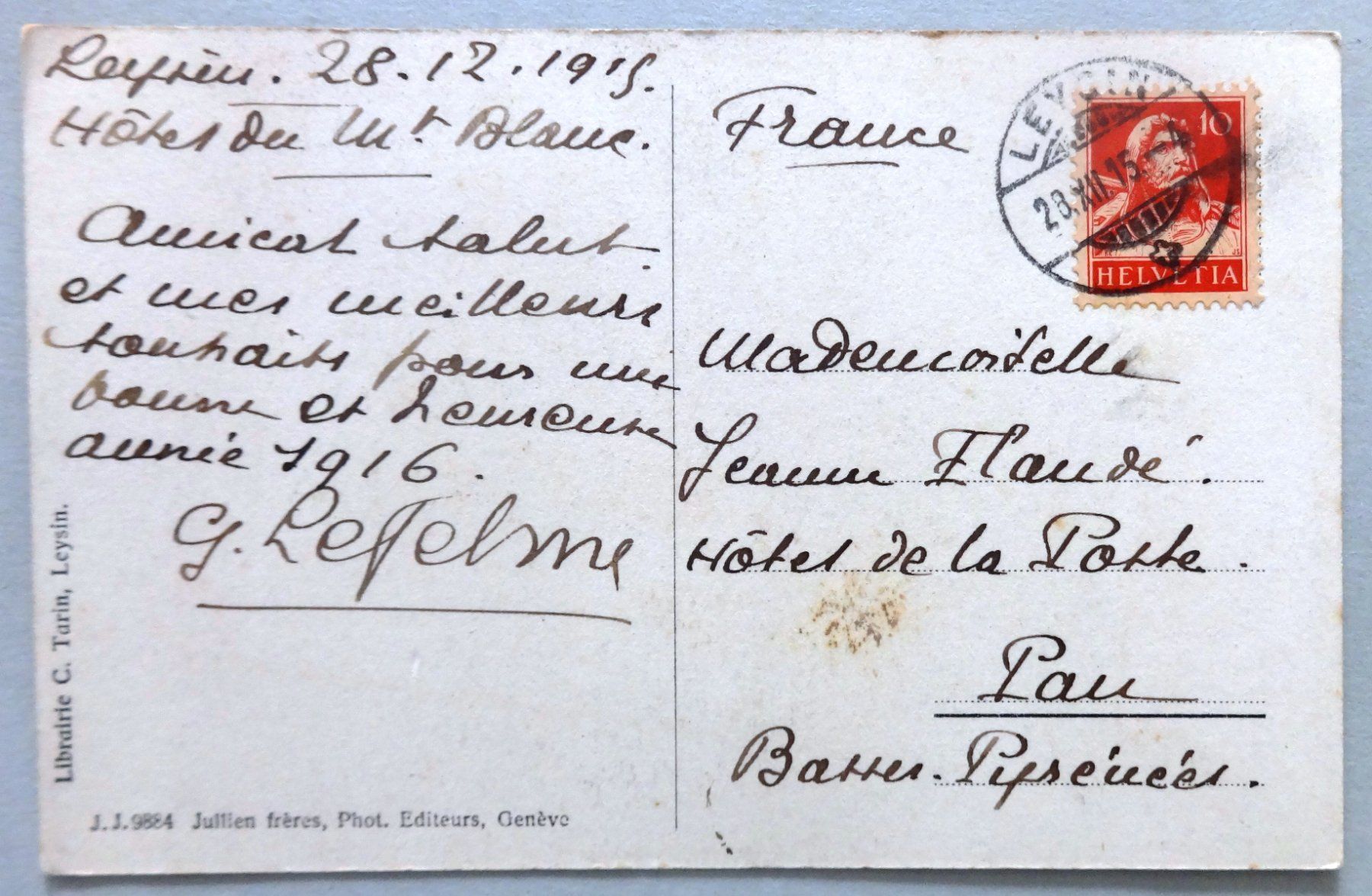 Cartoline postali: Leysin et la Dent du Midi – Usato da Fétigny venduto da Billy2miny 1