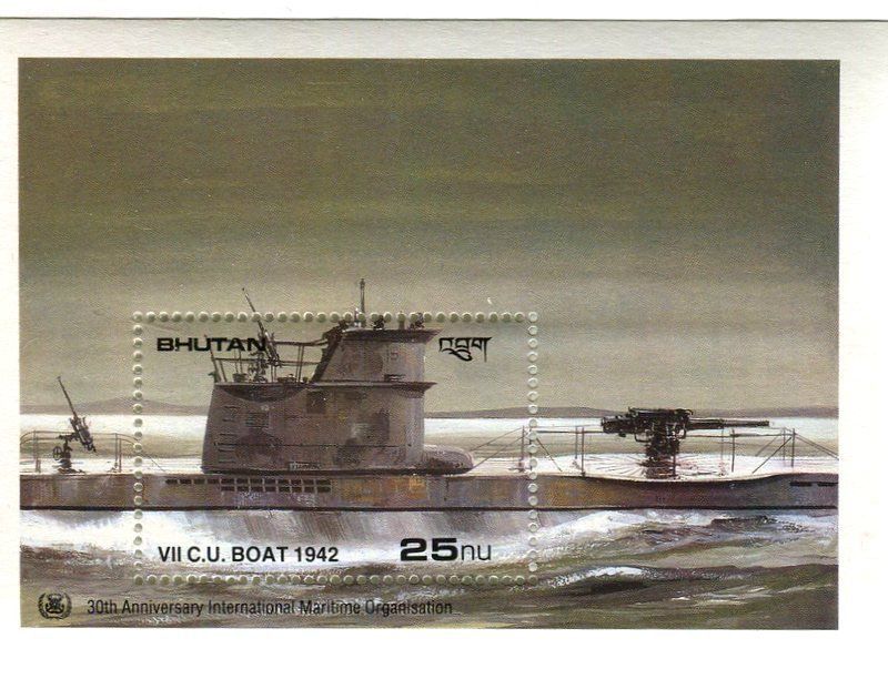Tous les timbres: Block "U-Boote". Bhutan – Neuf avec emballage d'origine à Basel par Butsch5
